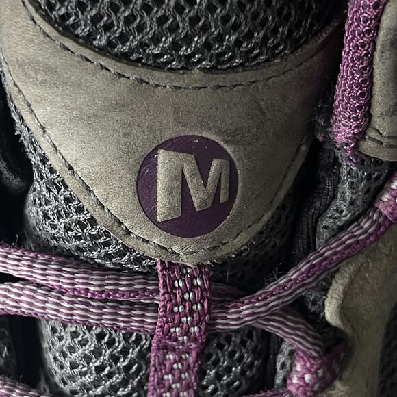Merrell Shoes Womens Size 10 Gray Purple Waterproof Hiking M Select GRIP J24326 - Picture 5 of 9